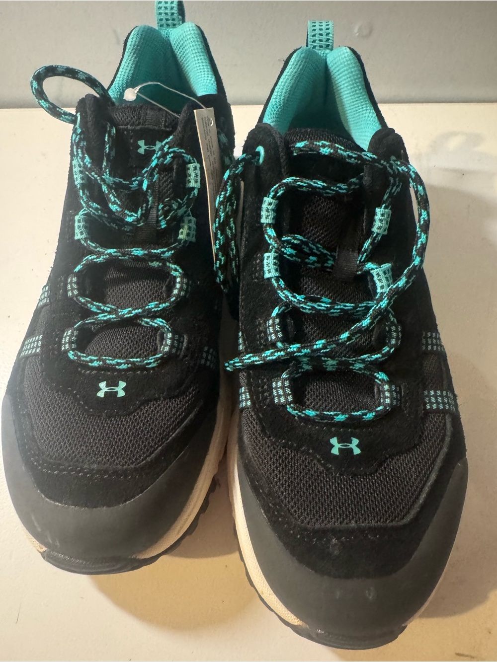 Under Armour Black and Teal Women's Athletic Sneakers